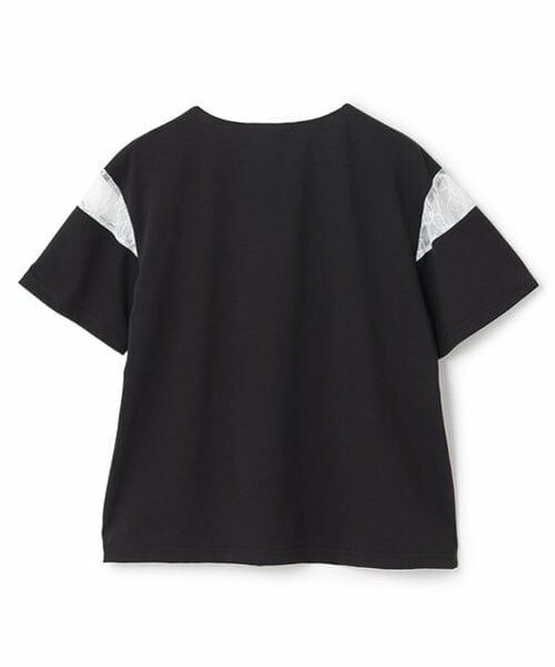 pom ponette junior / ポンポネット ジュニア Tシャツ | 【接触冷感】レースワッペンロゴ刺しゅうTシャツ | 詳細1