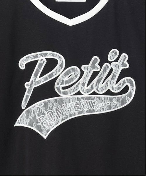 pom ponette junior / ポンポネット ジュニア Tシャツ | 【接触冷感】レースワッペンロゴ刺しゅうTシャツ | 詳細3