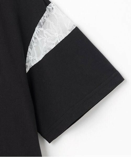 pom ponette junior / ポンポネット ジュニア Tシャツ | 【接触冷感】レースワッペンロゴ刺しゅうTシャツ | 詳細4