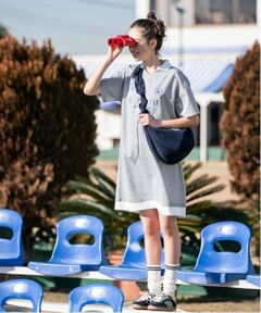 pom ponette junior / ポンポネット ジュニア ミニ丈・ひざ丈ワンピース | 【ニコ☆プチ掲載】スキッパー衿スムースワンピース