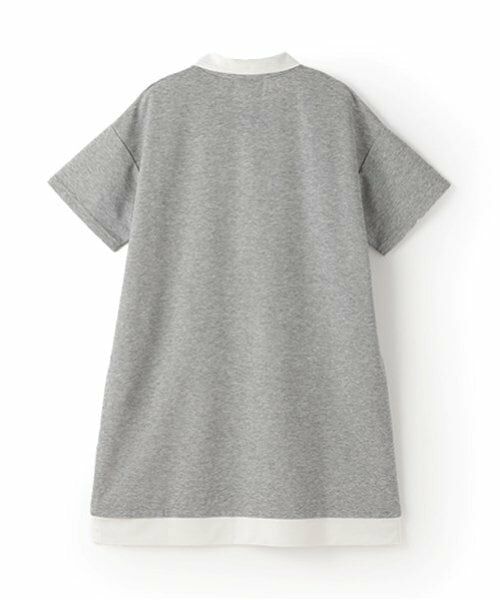 pom ponette junior / ポンポネット ジュニア ミニ丈・ひざ丈ワンピース | 【ニコ☆プチ掲載】スキッパー衿スムースワンピース | 詳細1