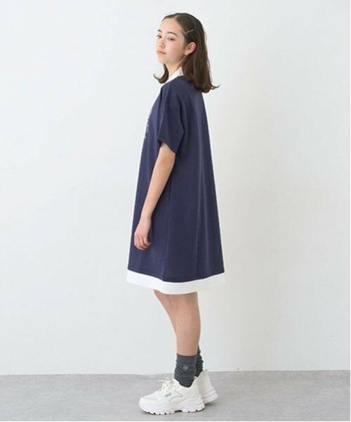 pom ponette junior / ポンポネット ジュニア ミニ丈・ひざ丈ワンピース | 【ニコ☆プチ掲載】スキッパー衿スムースワンピース | 詳細13