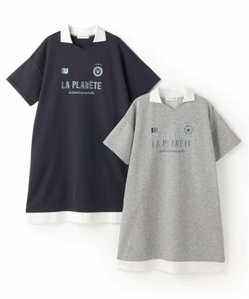 pom ponette junior / ポンポネット ジュニア ミニ丈・ひざ丈ワンピース | 【ニコ☆プチ掲載】スキッパー衿スムースワンピース | 詳細9