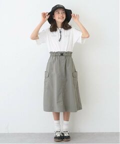pom ponette junior / ポンポネット ジュニア ミニ丈・ひざ丈ワンピース | 【Cuugal掲載】【接触冷感/撥水/UVカット】ドッキングカーゴワンピース