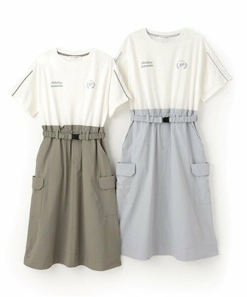 pom ponette junior / ポンポネット ジュニア ミニ丈・ひざ丈ワンピース | 【Cuugal掲載】【接触冷感/撥水/UVカット】ドッキングカーゴワンピース | 詳細18