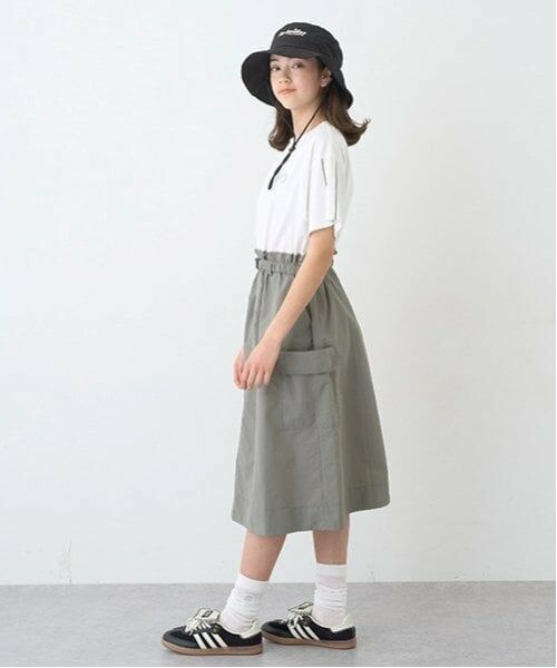 pom ponette junior / ポンポネット ジュニア ミニ丈・ひざ丈ワンピース | 【Cuugal掲載】【接触冷感/撥水/UVカット】ドッキングカーゴワンピース | 詳細19