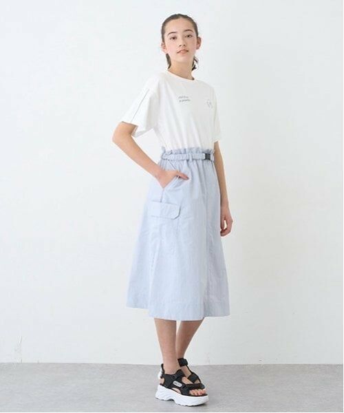 pom ponette junior / ポンポネット ジュニア ミニ丈・ひざ丈ワンピース | 【Cuugal掲載】【接触冷感/撥水/UVカット】ドッキングカーゴワンピース | 詳細21