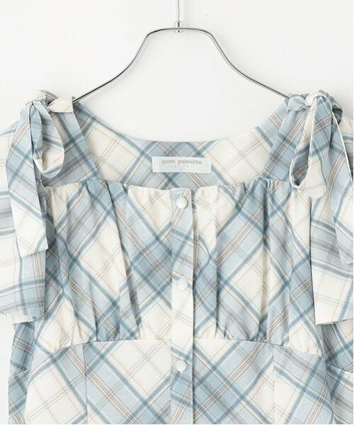 pom ponette junior / ポンポネット ジュニア ミニ丈・ひざ丈ワンピース | 【ニコ☆プチ掲載】ショルダーリボンカットワンピース | 詳細2