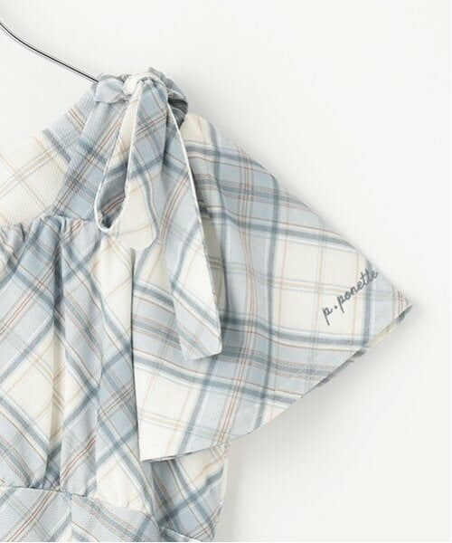 pom ponette junior / ポンポネット ジュニア ミニ丈・ひざ丈ワンピース | 【ニコ☆プチ掲載】ショルダーリボンカットワンピース | 詳細5