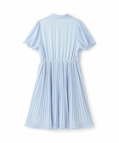 pom ponette junior / ポンポネット ジュニア ミニ丈・ひざ丈ワンピース | 衿つきプリーツシフォンワンピース | 詳細1