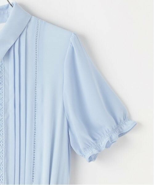 pom ponette junior / ポンポネット ジュニア ミニ丈・ひざ丈ワンピース | 衿つきプリーツシフォンワンピース | 詳細3