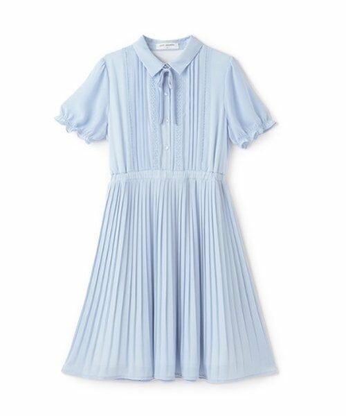 pom ponette junior / ポンポネット ジュニア ミニ丈・ひざ丈ワンピース | 衿つきプリーツシフォンワンピース | 詳細9