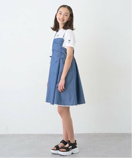 pom ponette junior / ポンポネット ジュニア ミニ丈・ひざ丈ワンピース | 【Cuugal掲載】キャミワンピース＋Tシャツセット | 詳細24