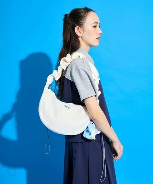 pom ponette junior / ポンポネット ジュニア ショルダーバッグ | ギャザーショルダーハーフムーンバッグ | 詳細15