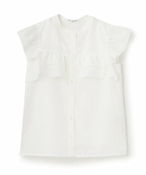 pom ponette junior / ポンポネット ジュニア シャツ・ブラウス | フリルブラウス（白）