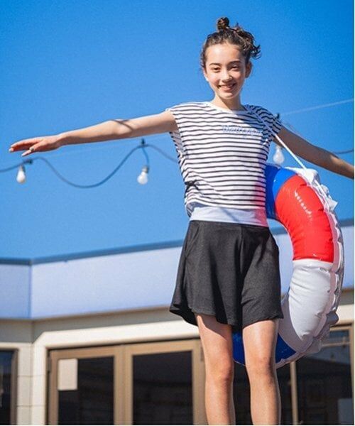 pom ponette junior / ポンポネット ジュニア 水着・スイムグッズ | 【SWIM】【UVカット】水着3点セット（オフ ホワイト）