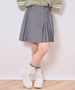 pom ponette junior / ポンポネット ジュニア ショート・ハーフ・半端丈パンツ | ボタンプリーツスカパン