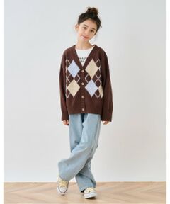 pom ponette junior / ポンポネット ジュニア その他パンツ | リボンプリントデニムパンツ