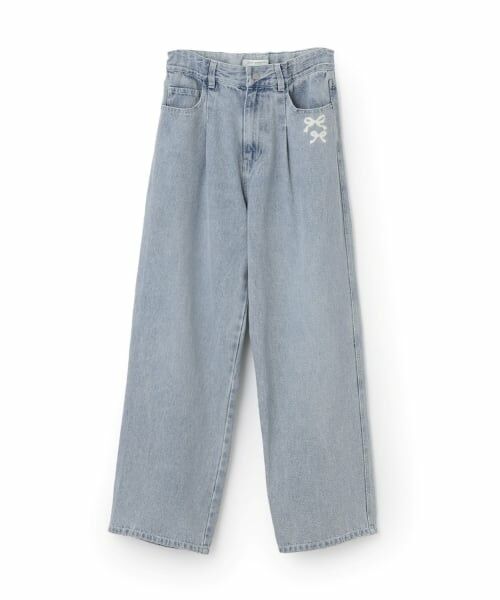 pom ponette junior / ポンポネット ジュニア その他パンツ | リボンプリントデニムパンツ | 詳細10
