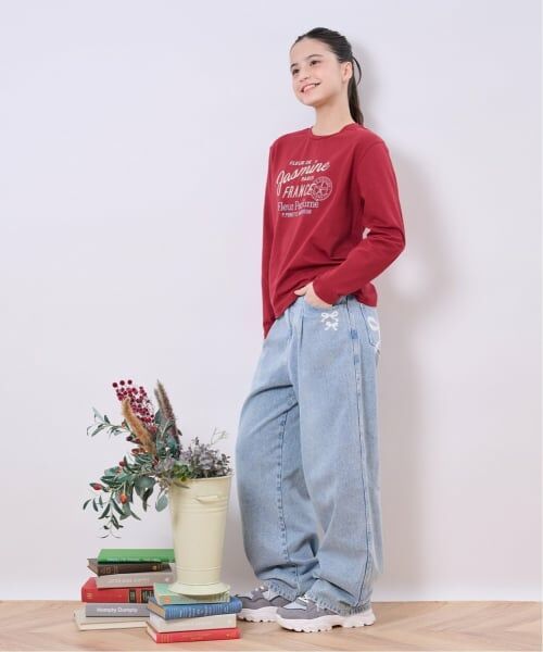 pom ponette junior / ポンポネット ジュニア その他パンツ | リボンプリントデニムパンツ | 詳細14