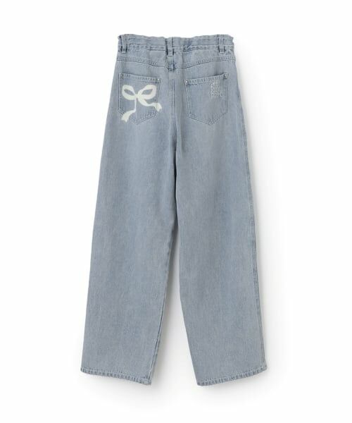 pom ponette junior / ポンポネット ジュニア その他パンツ | リボンプリントデニムパンツ | 詳細3