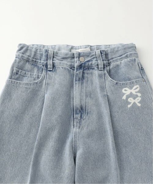 pom ponette junior / ポンポネット ジュニア その他パンツ | リボンプリントデニムパンツ | 詳細4
