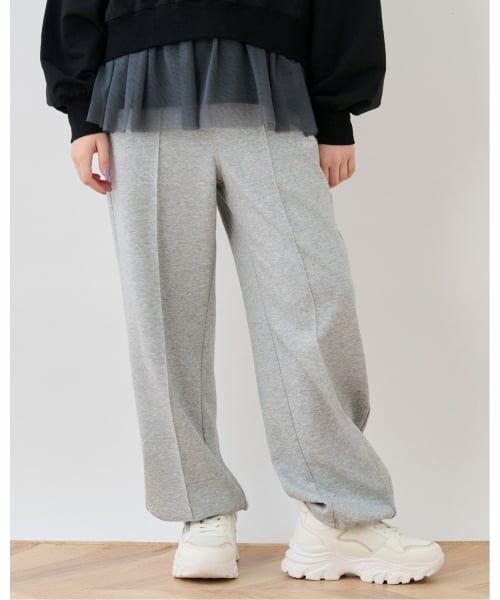 pom ponette junior / ポンポネット ジュニア その他パンツ | ダンボールスウェットパンツ(トップ グレー)