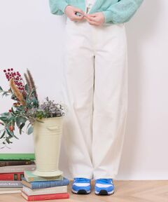 pom ponette junior / ポンポネット ジュニア その他パンツ | ベルトつきバレルシルエットパンツ