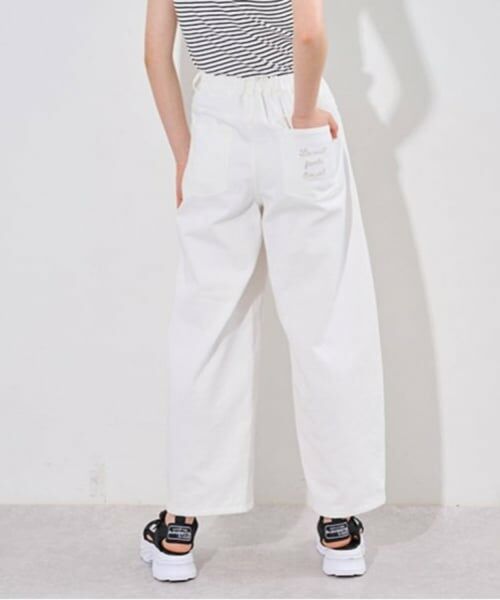 pom ponette junior / ポンポネット ジュニア その他パンツ | ベルトつきバレルシルエットパンツ | 詳細11