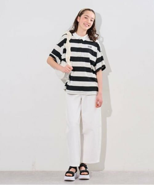 pom ponette junior / ポンポネット ジュニア その他パンツ | ベルトつきバレルシルエットパンツ | 詳細12