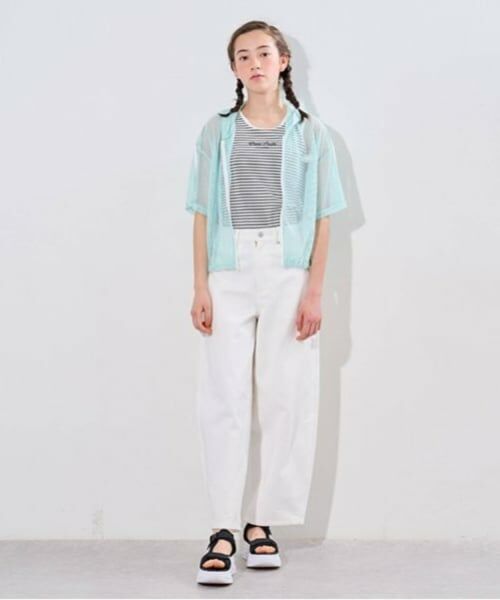 pom ponette junior / ポンポネット ジュニア その他パンツ | ベルトつきバレルシルエットパンツ | 詳細15