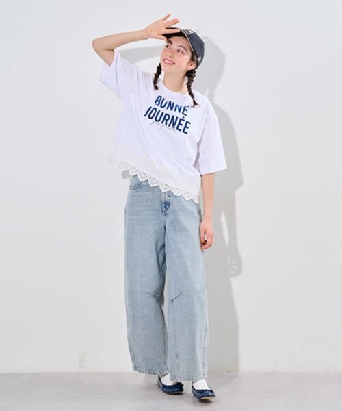 pom ponette junior / ポンポネット ジュニア その他パンツ | ベルトつきバレルシルエットパンツ | 詳細19