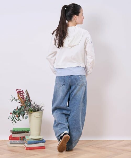 pom ponette junior / ポンポネット ジュニア その他パンツ | ベルトつきバレルシルエットパンツ | 詳細28