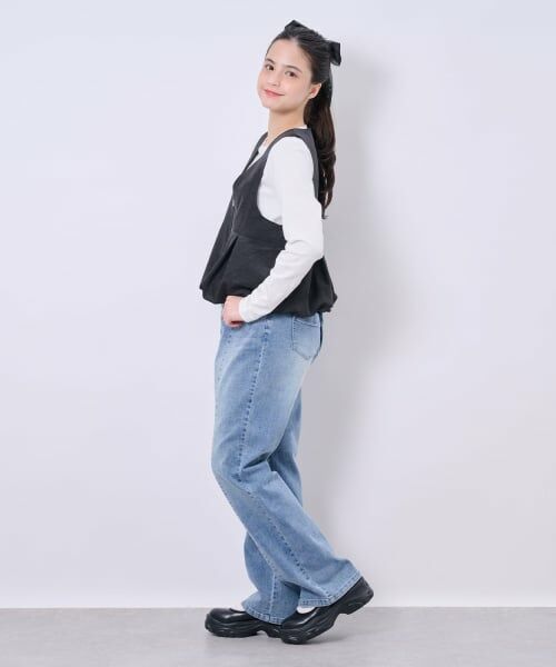 pom ponette junior / ポンポネット ジュニア その他パンツ | ストレッチデニムフレアパンツ | 詳細12