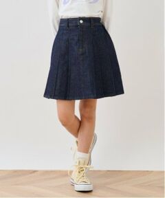 pom ponette junior / ポンポネット ジュニア ミニ・ひざ丈スカート | ラメデニムスカート