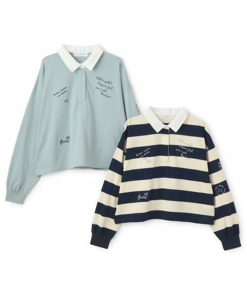 pom ponette junior / ポンポネット ジュニア Tシャツ | らくがき刺しゅうラガーシャツ | 詳細17