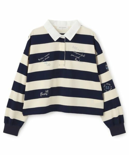 pom ponette junior / ポンポネット ジュニア Tシャツ | らくがき刺しゅうラガーシャツ | 詳細18