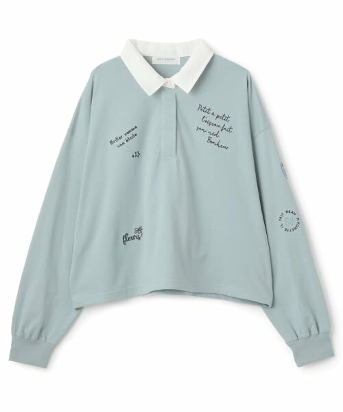 pom ponette junior / ポンポネット ジュニア Tシャツ | らくがき刺しゅうラガーシャツ | 詳細19