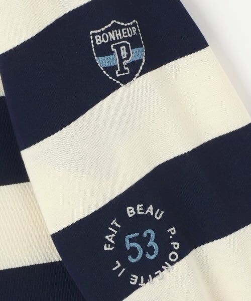 pom ponette junior / ポンポネット ジュニア Tシャツ | らくがき刺しゅうラガーシャツ | 詳細7