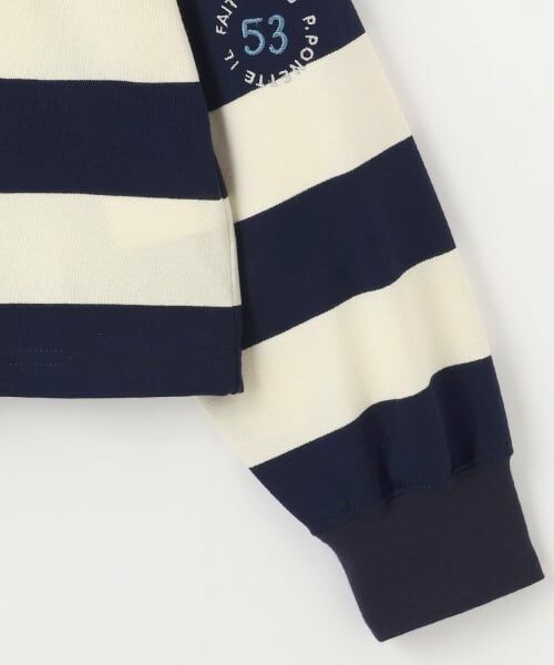 pom ponette junior / ポンポネット ジュニア Tシャツ | らくがき刺しゅうラガーシャツ | 詳細9