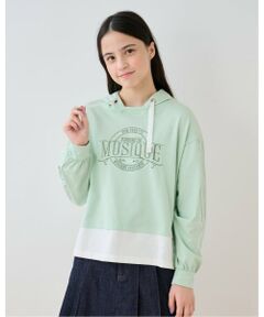 pom ponette junior / ポンポネット ジュニア パーカー | レイヤード風パーカ