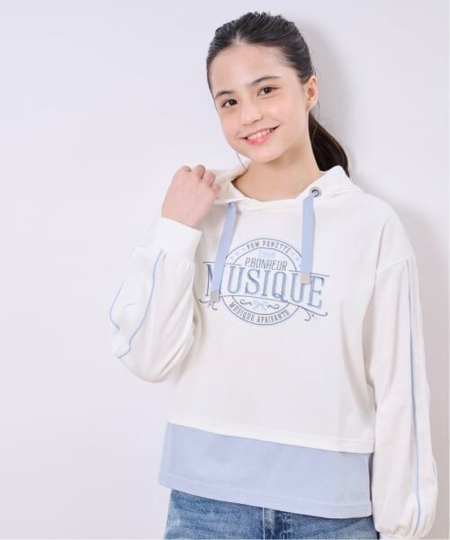 pom ponette junior / ポンポネット ジュニア パーカー | レイヤード風パーカ | 詳細1