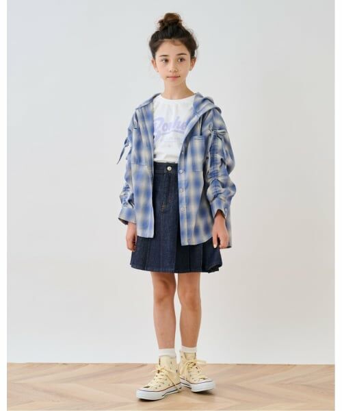 pom ponette junior / ポンポネット ジュニア シャツ・ブラウス | 袖ギャザーフードシャツ×Tシャツセット | 詳細19