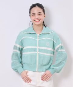 pom ponette junior / ポンポネット ジュニア カーディガン・ボレロ | メッシュニットZIPカーディガン