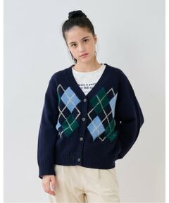 pom ponette junior / ポンポネット ジュニア カーディガン・ボレロ | アーガイルニットカーデ