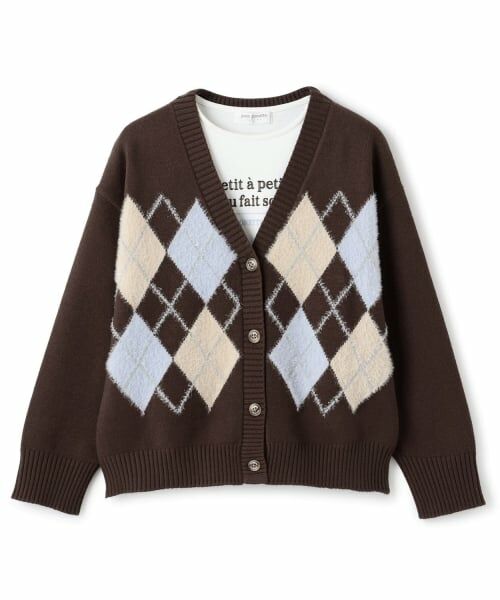 pom ponette junior / ポンポネット ジュニア カーディガン・ボレロ | アーガイルニットカーデ | 詳細12