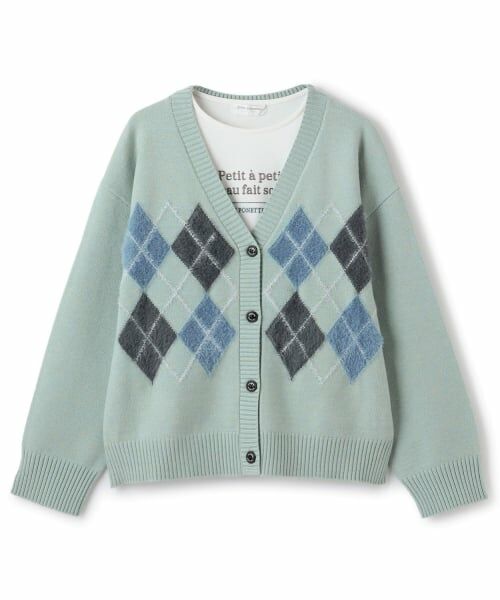pom ponette junior / ポンポネット ジュニア カーディガン・ボレロ | アーガイルニットカーデ | 詳細13