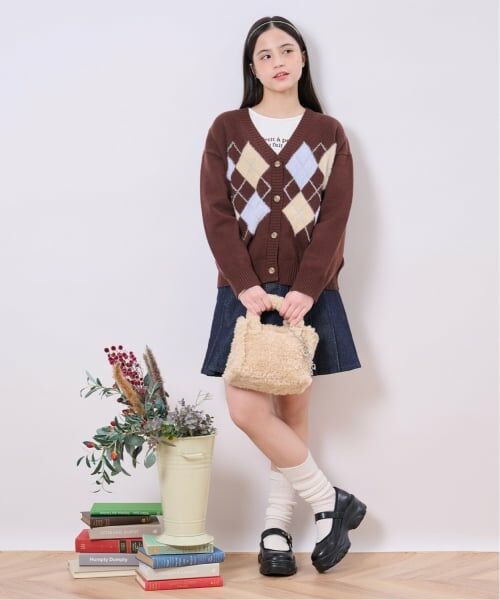 pom ponette junior / ポンポネット ジュニア カーディガン・ボレロ | アーガイルニットカーデ | 詳細18