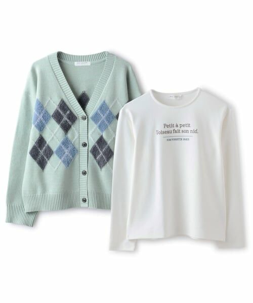 pom ponette junior / ポンポネット ジュニア カーディガン・ボレロ | アーガイルニットカーデ | 詳細2