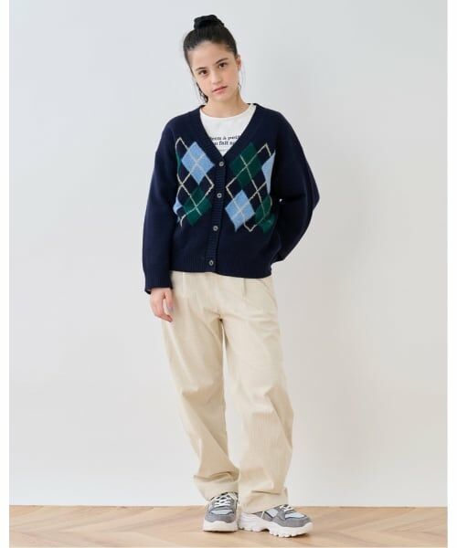 pom ponette junior / ポンポネット ジュニア カーディガン・ボレロ | アーガイルニットカーデ | 詳細20